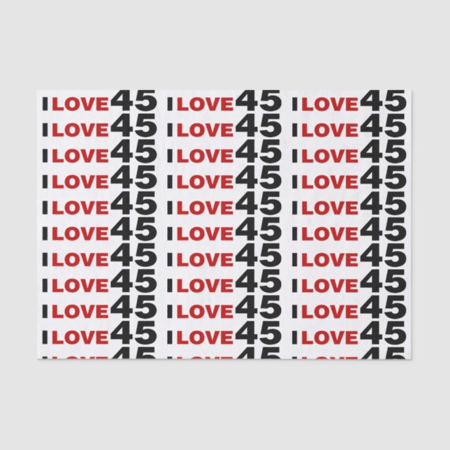 I Liebe 45 Seidenpapier (Vorderseite)