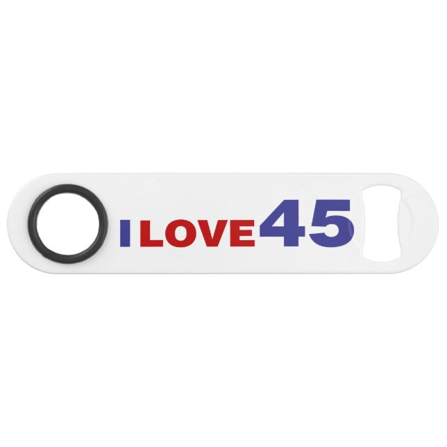I Liebe 45 Speed Flaschenöffner (Vorderseite (Horizontal))