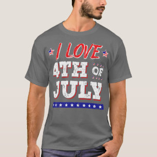 I Liebe 4. Juli Männer Frauen USA T-Shirt