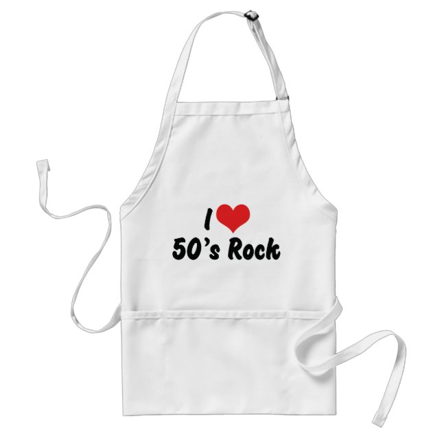 I Liebe 50er Rock Music Schürze (Vorne)