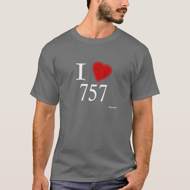 I Liebe 757 Virginia Beach T-Shirt (Vorderseite)
