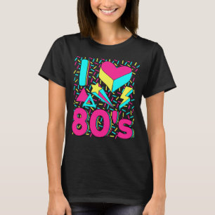 I Liebe 80er Kostüme Thema Party 80er Outfit Retro T-Shirt