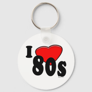 I Liebe-80er Schlüsselanhänger