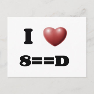 I Liebe 8==D Postkarte