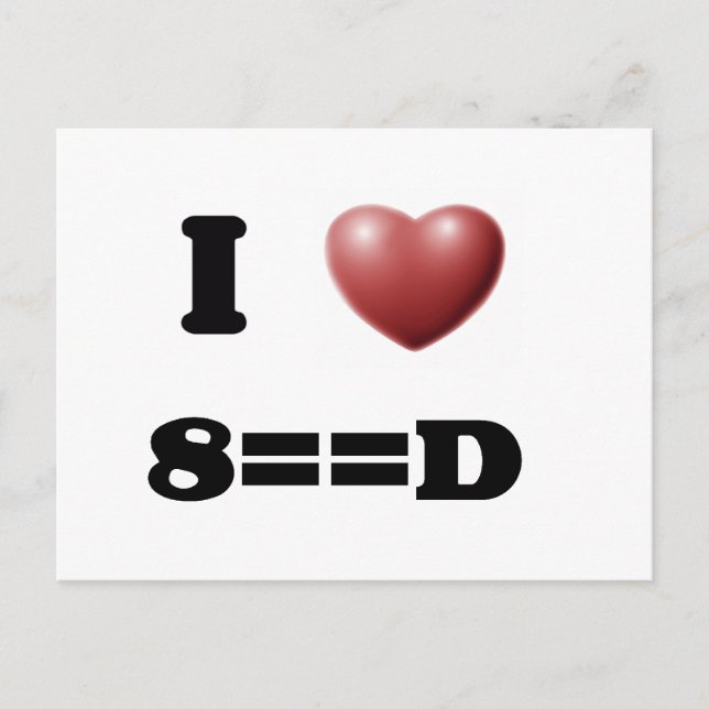 I Liebe 8==D Postkarte (Vorderseite)