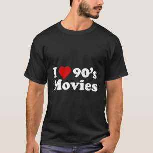I Liebe 90er Filme Funny Movie Lover Design T-Shirt