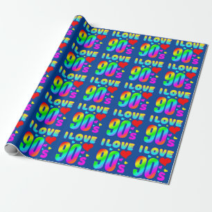 i Liebe 90er Geschenkpapier