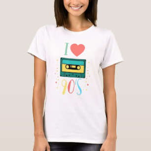 I Liebe 90er Jahre 1990 Kostüm Party Mixtape 90s T-Shirt