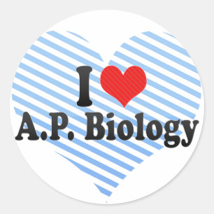 I Liebe A.P. Biology Runder Aufkleber