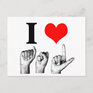 I Liebe A-S-L Postkarte