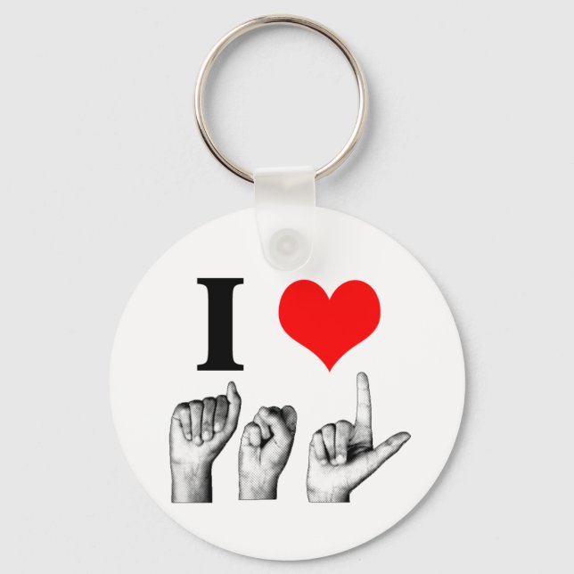 I Liebe A-S-L Schlüsselanhänger (Vorderseite)