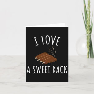 I Liebe A Sweet Rack Grillen Ribs Funny T Karte