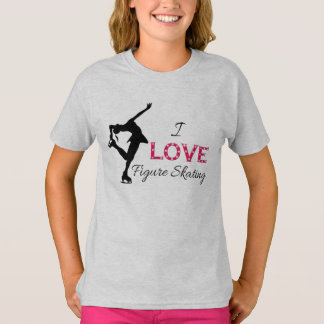 I LIEBE Abbildung Skaten, Girls Sweatshirt T-Shirt