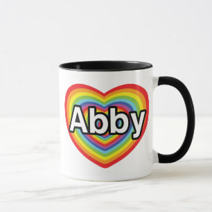 I Liebe Abby, Regenbogenherz Tasse