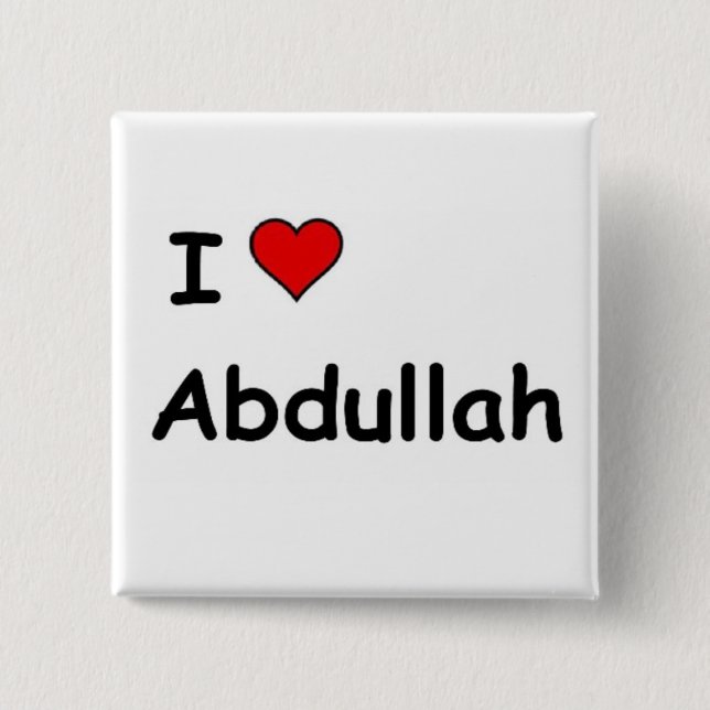 I Liebe Abdullah Button (Vorderseite)
