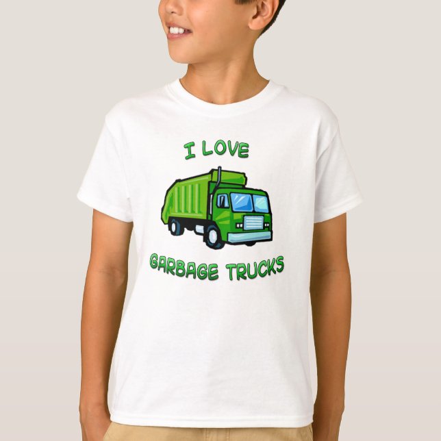 I Liebe-Abfall-LKW-KinderSäuglings-Shirt T-Shirt (Vorderseite)