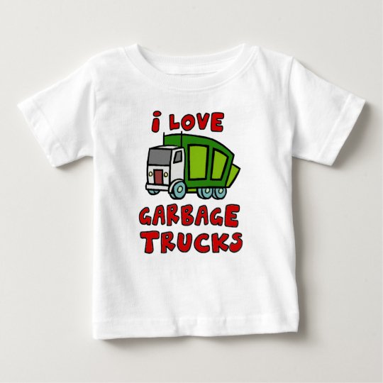 I LIEBE-ABFALL-LKWS!! Abfall-LKWs für Kinder!! Baby T-shirt
