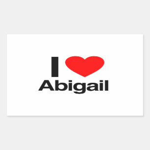 i Liebe abigail Rechteckiger Aufkleber