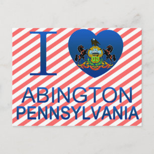 I Liebe Abington, PA Postkarte