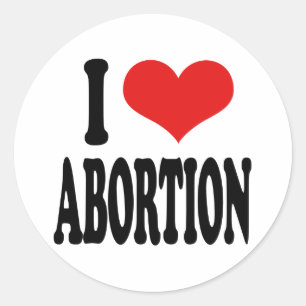 I Liebe Abortion Runder Aufkleber