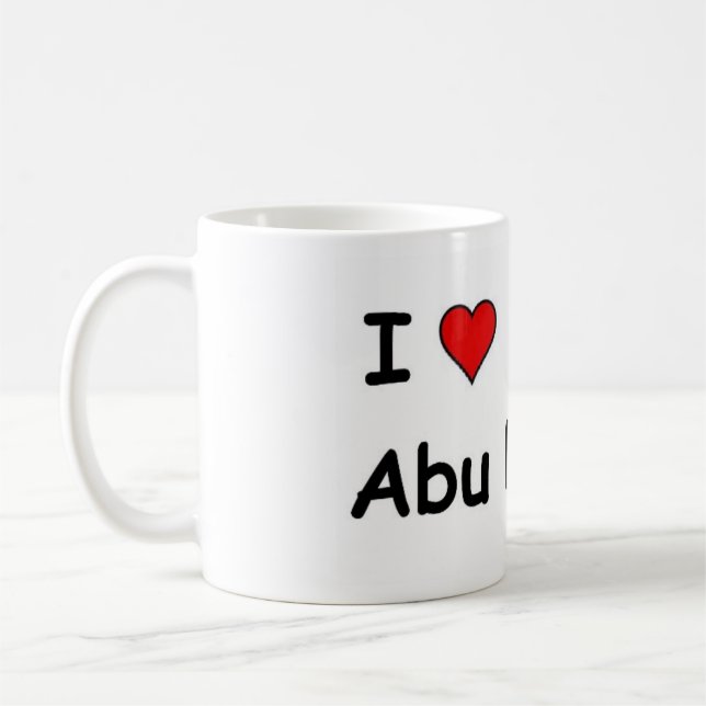 I Liebe Abu Dhabi Kaffeetasse (Links)