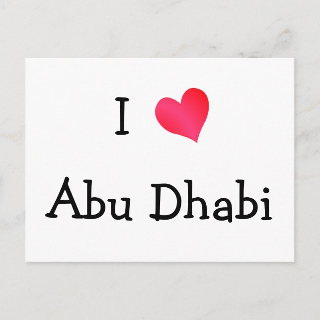 I Liebe Abu Dhabi Postkarte (Vorderseite)