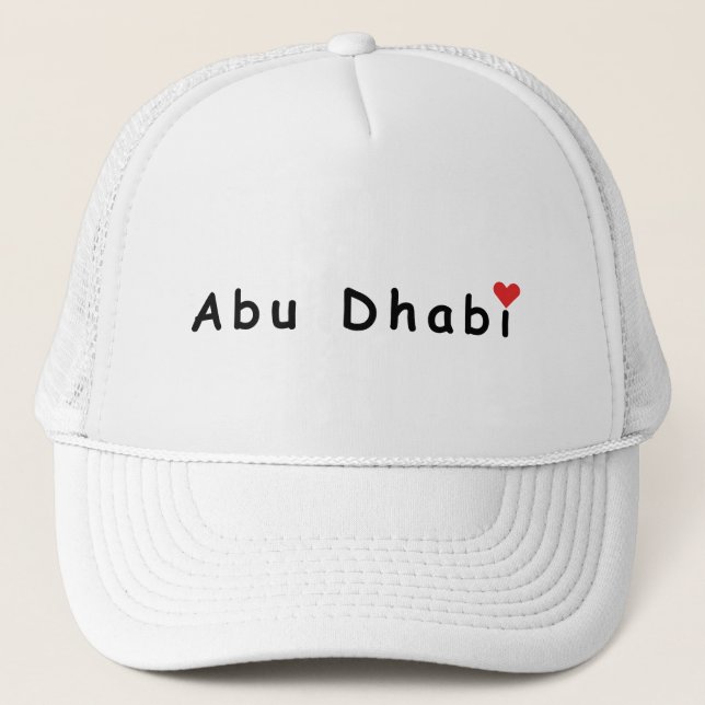 I Liebe Abu Dhabi Truckerkappe (Vorderseite)