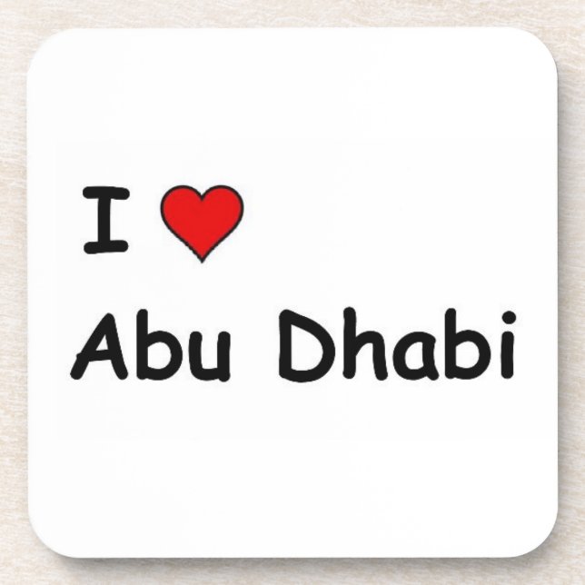 I Liebe Abu Dhabi Untersetzer (Vorderseite)