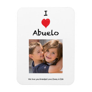 I Liebe Abuelo Foto Magnet Keepake