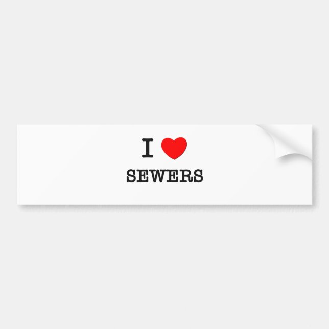 I Liebe-Abwasserkanäle Autoaufkleber (Vorne)