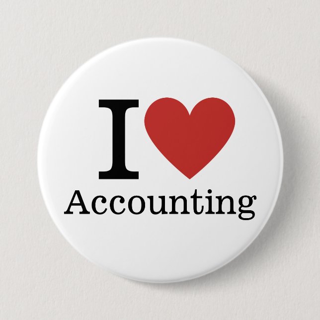 I ❤️ Liebe Accounting BUTTON Button - Rechnungsleg (Vorderseite)