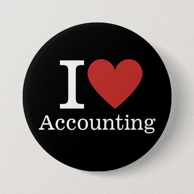 I ❤️ Liebe Accounting BUTTON Button - Rechnungsleg (Vorderseite)