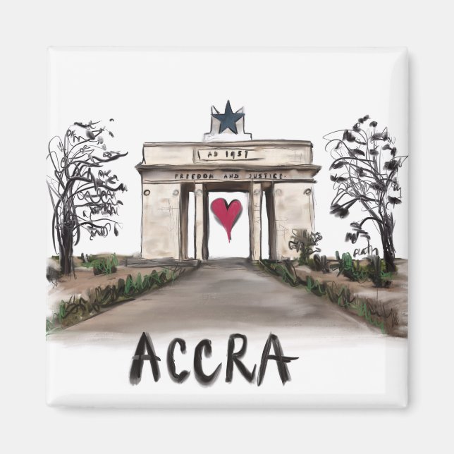 I Liebe Accra Magnet (Vorne)