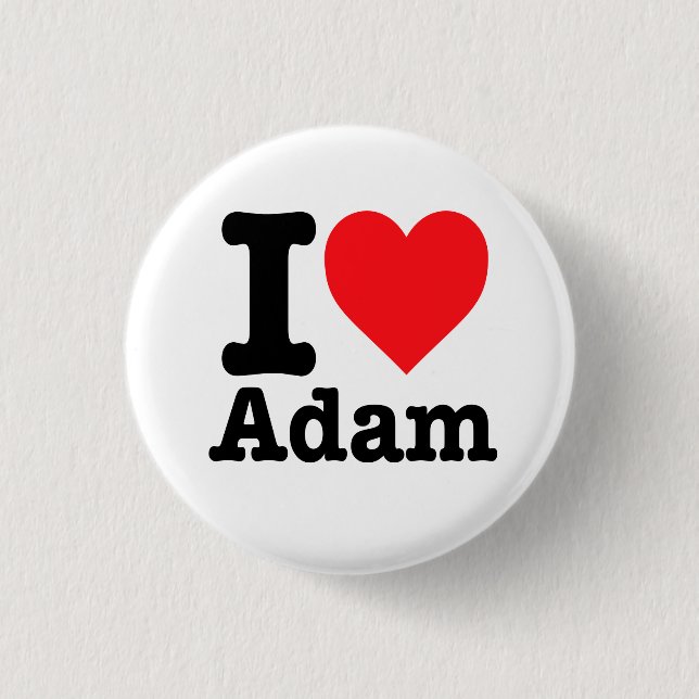 "I Liebe Adam" Button (Vorderseite)