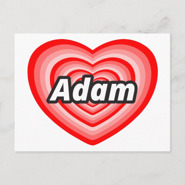 I Liebe Adam Postkarte (Vorderseite)