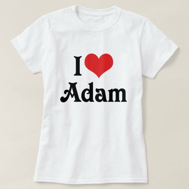 I Liebe Adam T-Shirt (Design vorne)