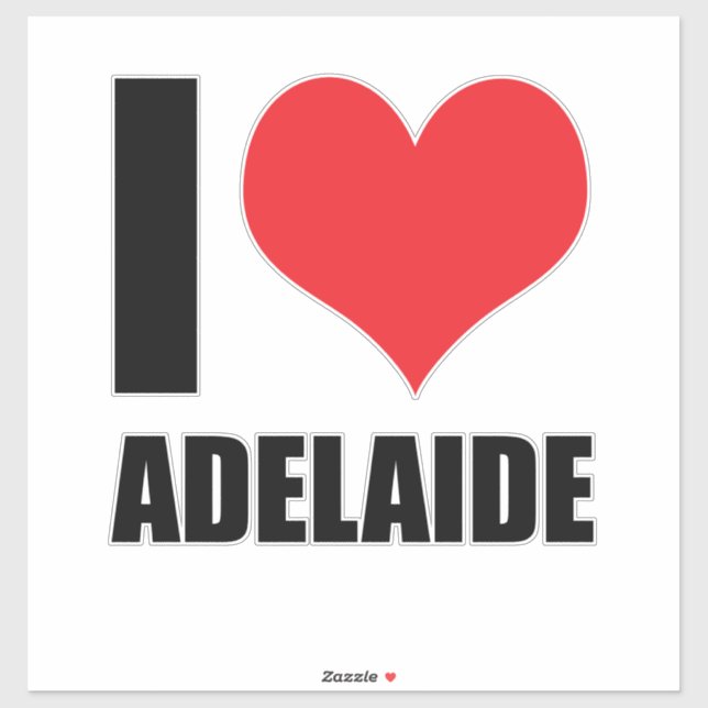I Liebe Adelaide Aufkleber (Blatt)