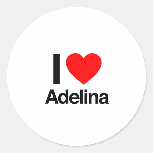 i Liebe adelina Runder Aufkleber (Vorderseite)