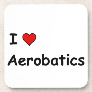 I Liebe Aerobatik Getränkeuntersetzer