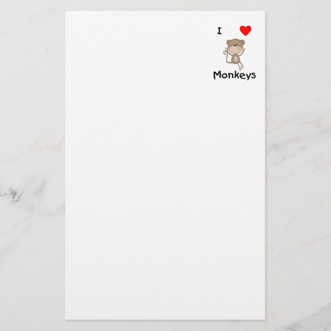 I Liebe-Affen (2) Briefpapier (Vorderseite)