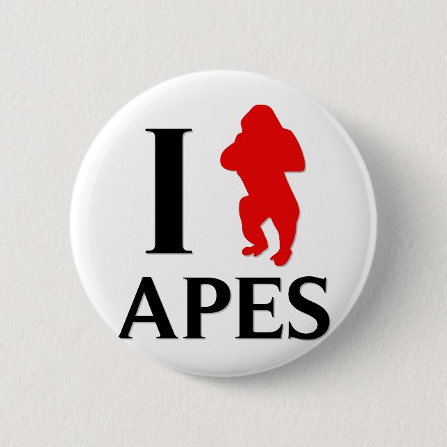 I Liebe-Affen Button (Vorderseite)