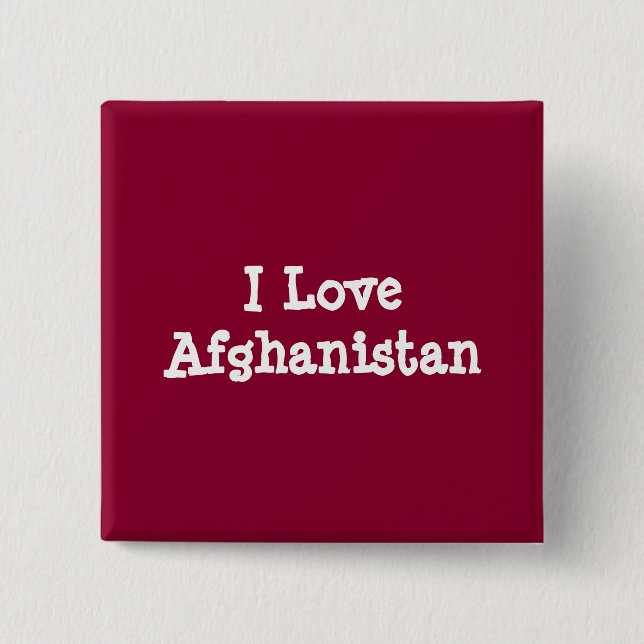 I Liebe Afghanistan Button (Vorderseite)