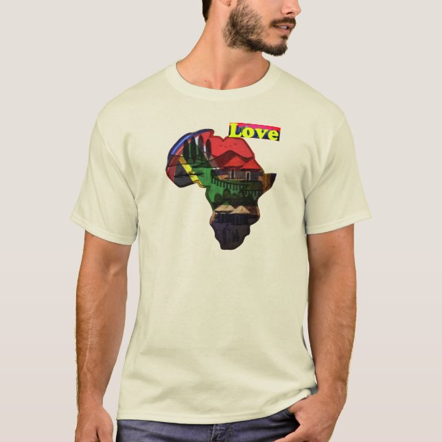 I Liebe Africa T-Shirt Print Design (Vorderseite)