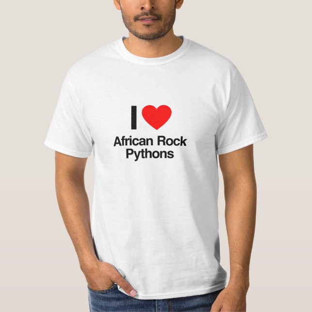i Liebe African Rock Pythons T-Shirt (Vorderseite)
