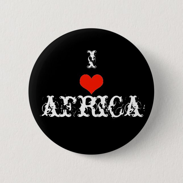 I Liebe Afrika Button (Vorderseite)
