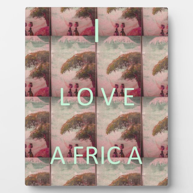 I Liebe Afrika - Kulturlandschaftsmuster Fotoplatte (Vorderseite)