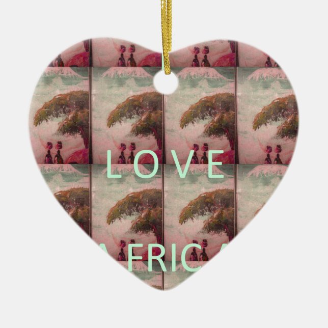 I Liebe Afrika - Kulturlandschaftsmuster Keramikornament (Vorne)