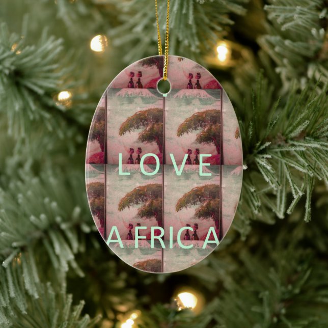I Liebe Afrika - Kulturlandschaftsmuster Keramikornament (Baum)
