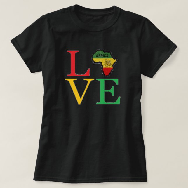 I Liebe Afrika T - Shirt (Design vorne)