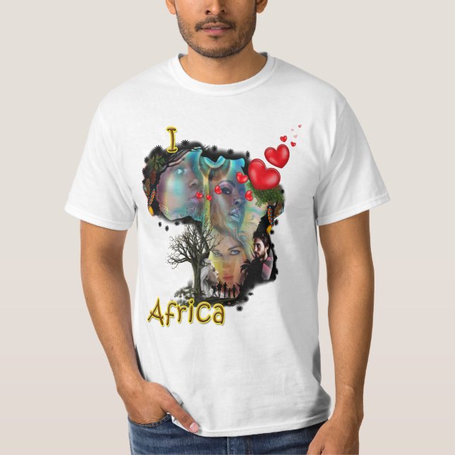 I Liebe Afrika T-Shirt (Vorderseite)